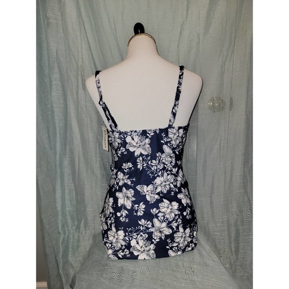One Piece Swimsuit xl navy blue floral - Picture 2 of 2